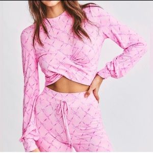 LoveShackFancy Pink Pajama Set